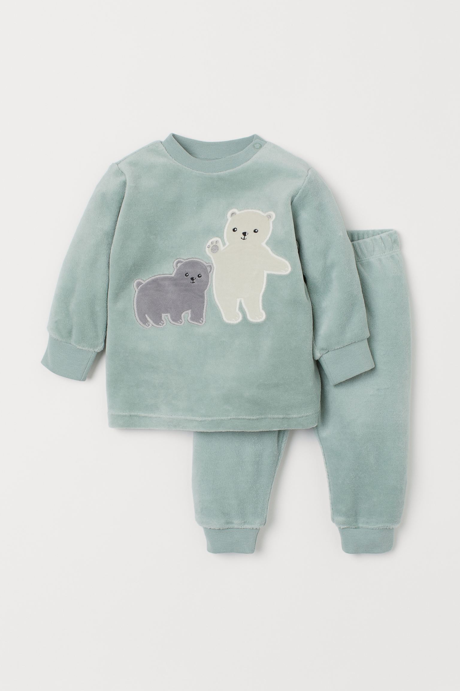 

Пижама (свитшот, брюки) H&M 68см бирюзовый 3078979172