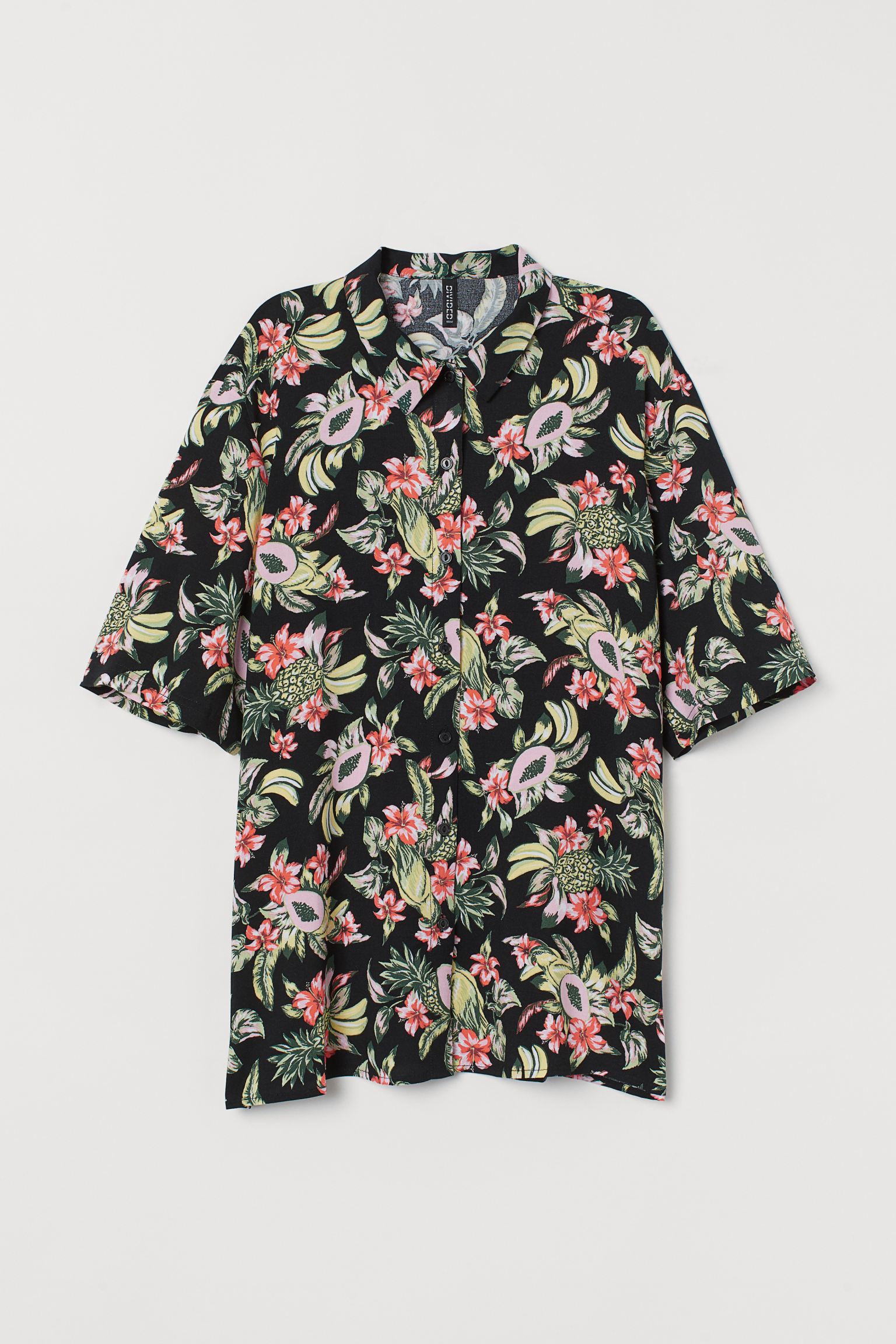 

Блуза H&  черный цветы 18048315471, Блуза H&M M черный цветы 18048315471