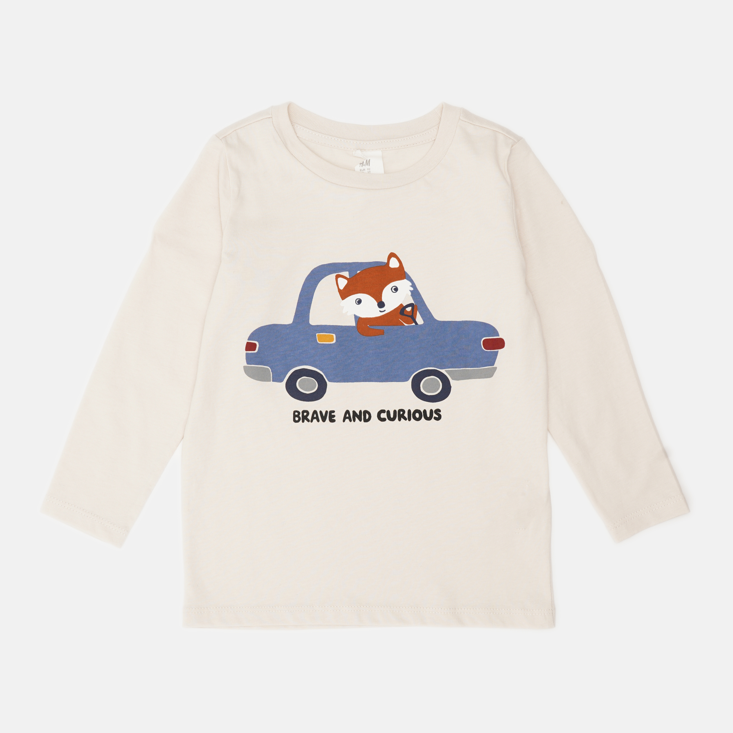 

Лонгслив H&M 92см молочный принт 20480228622