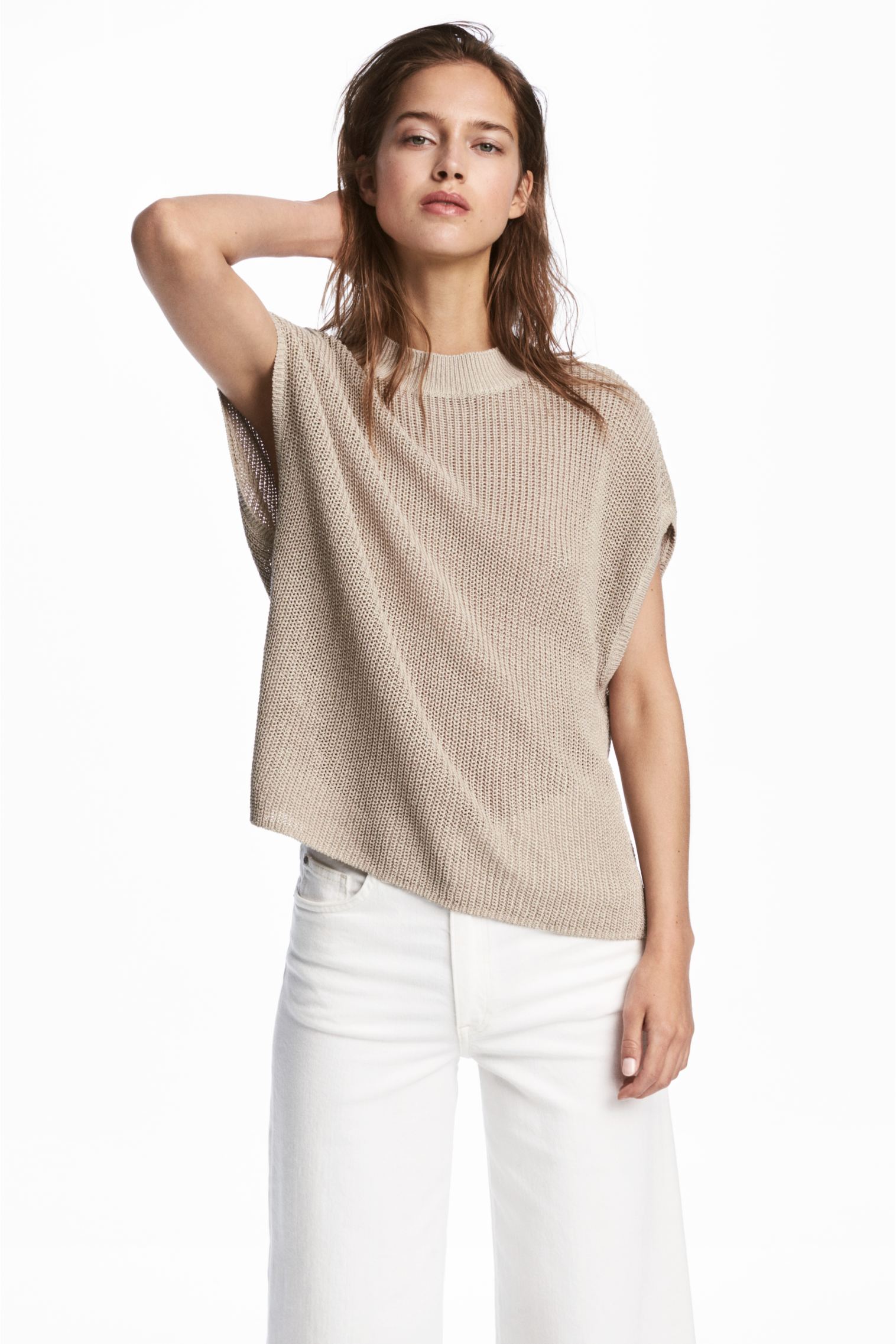 

Жилет H&M L светло бежевый 9075075366