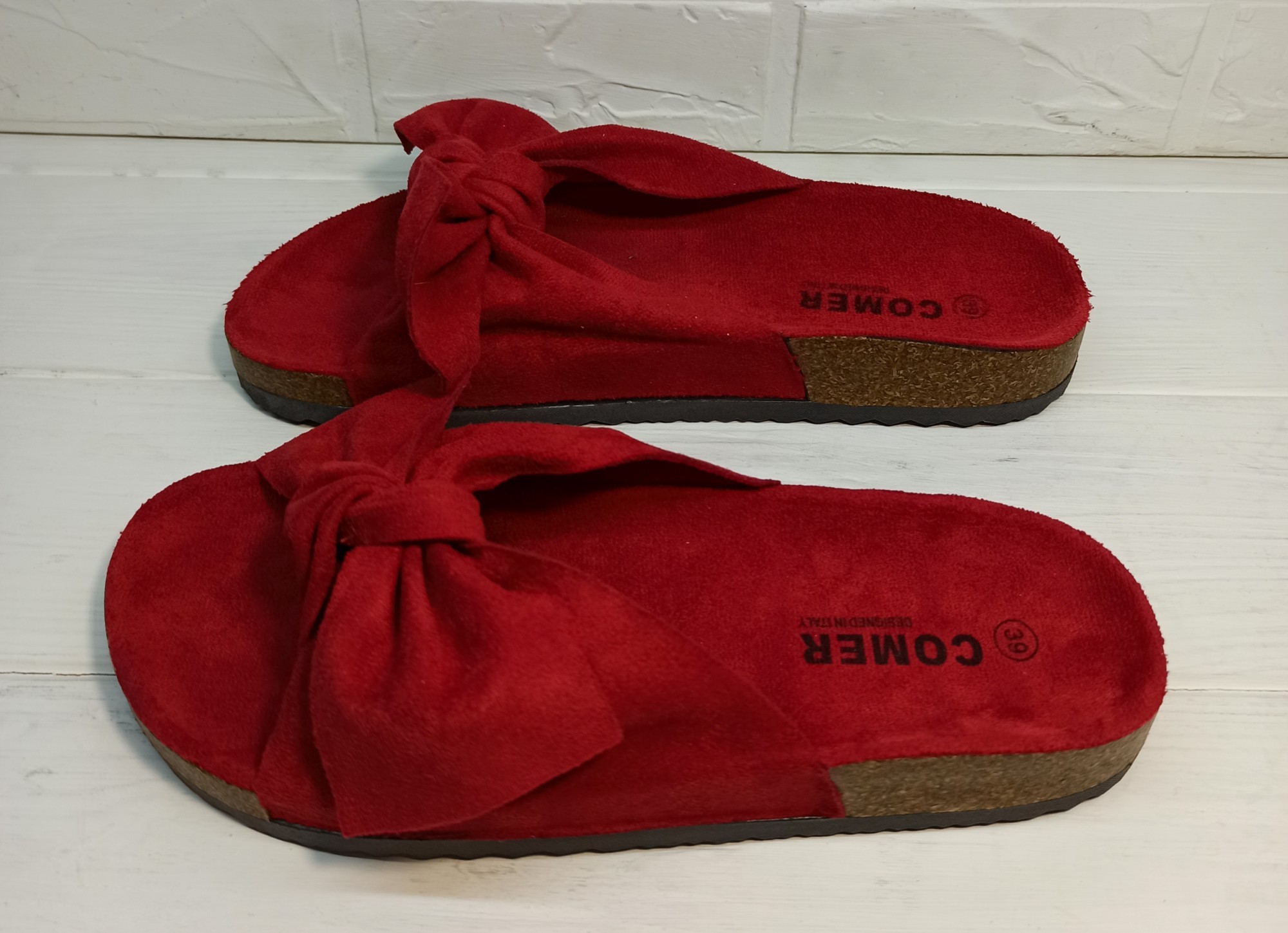 

Женские шлепанцы Comer 23-190-34 37 красные С-1