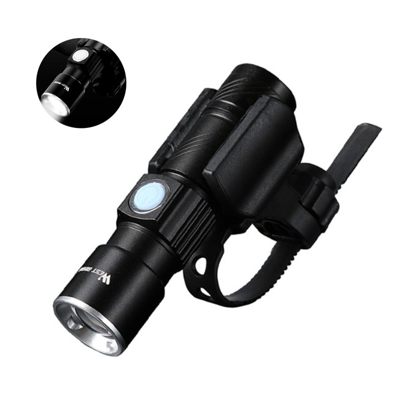 

Велосипедный фонарь West Biking 0701126 Black с креплением USB порт на аккумуляторе передний велофонарь (F_5088-15562)