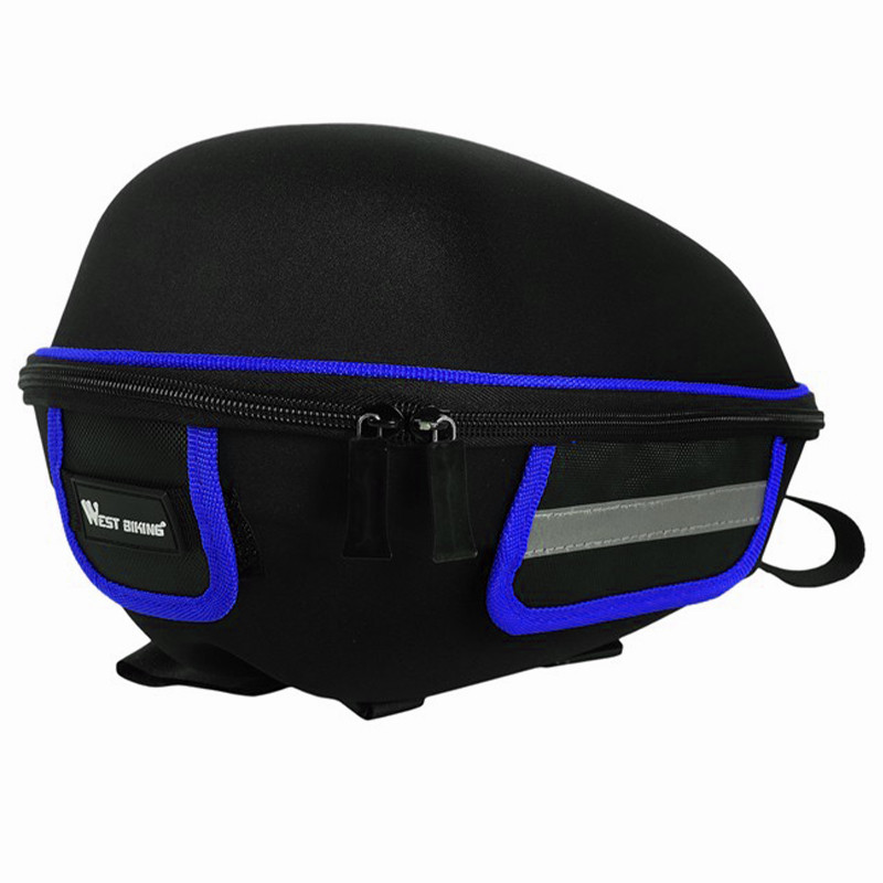 

Багажник West Biking 0707151 под седло Black + Blue с отражателями + чехол (F_5051-15114)