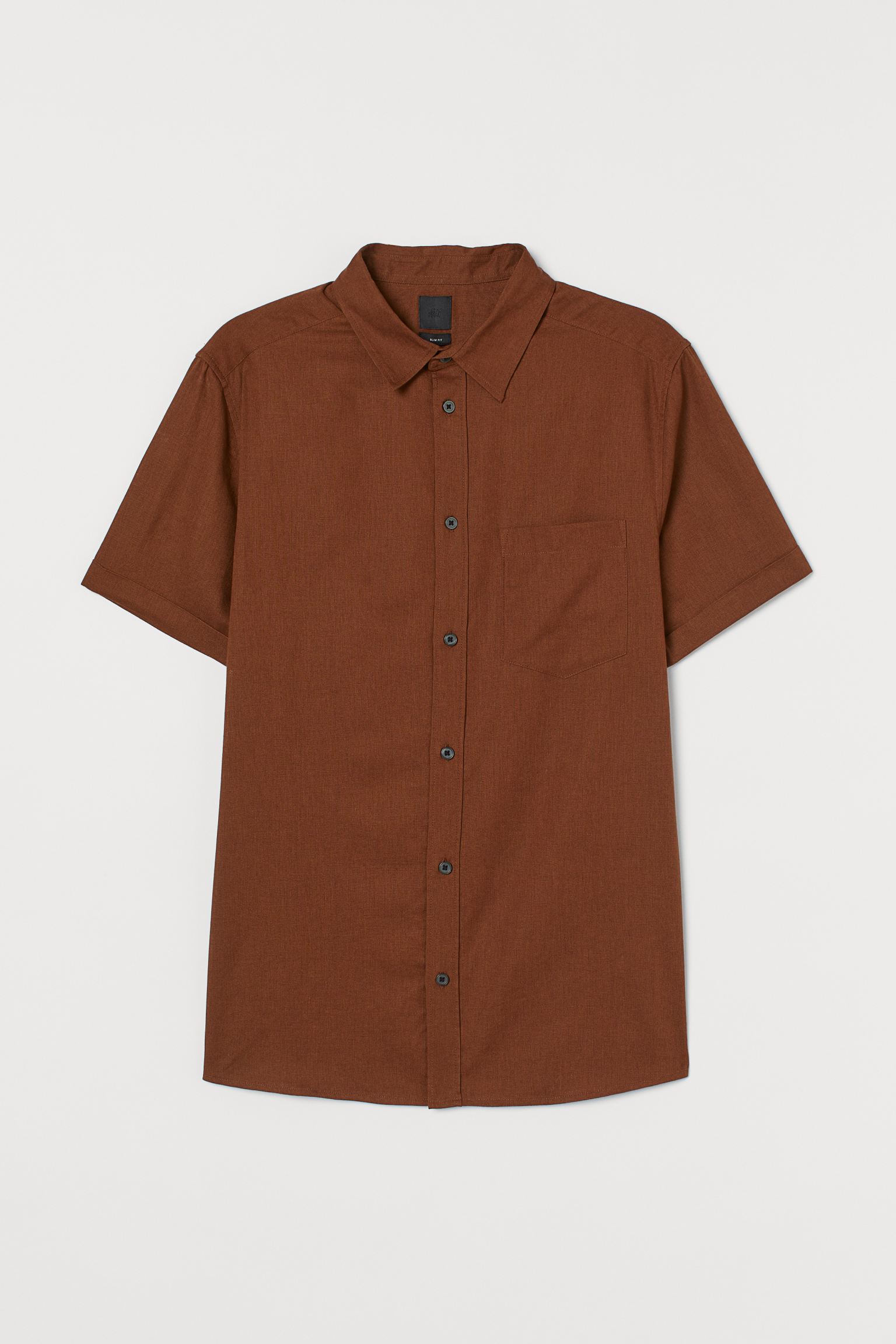 

Рубашка H&M  коричневый 13078057781, Рубашка H&M S коричневый 13078057781