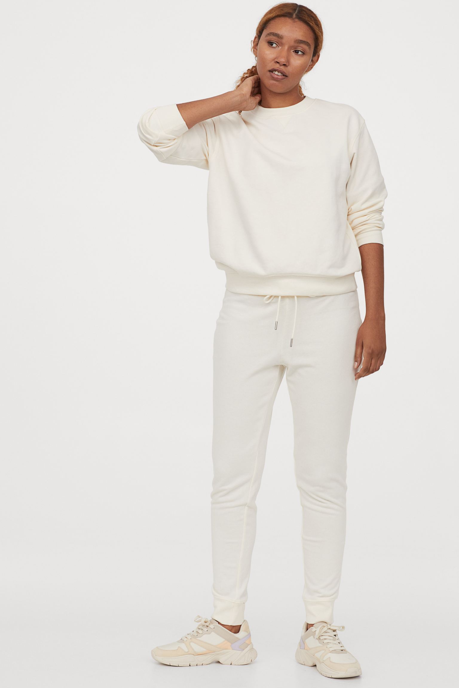 

Брюки спортивные H&M M молочный 2128037571