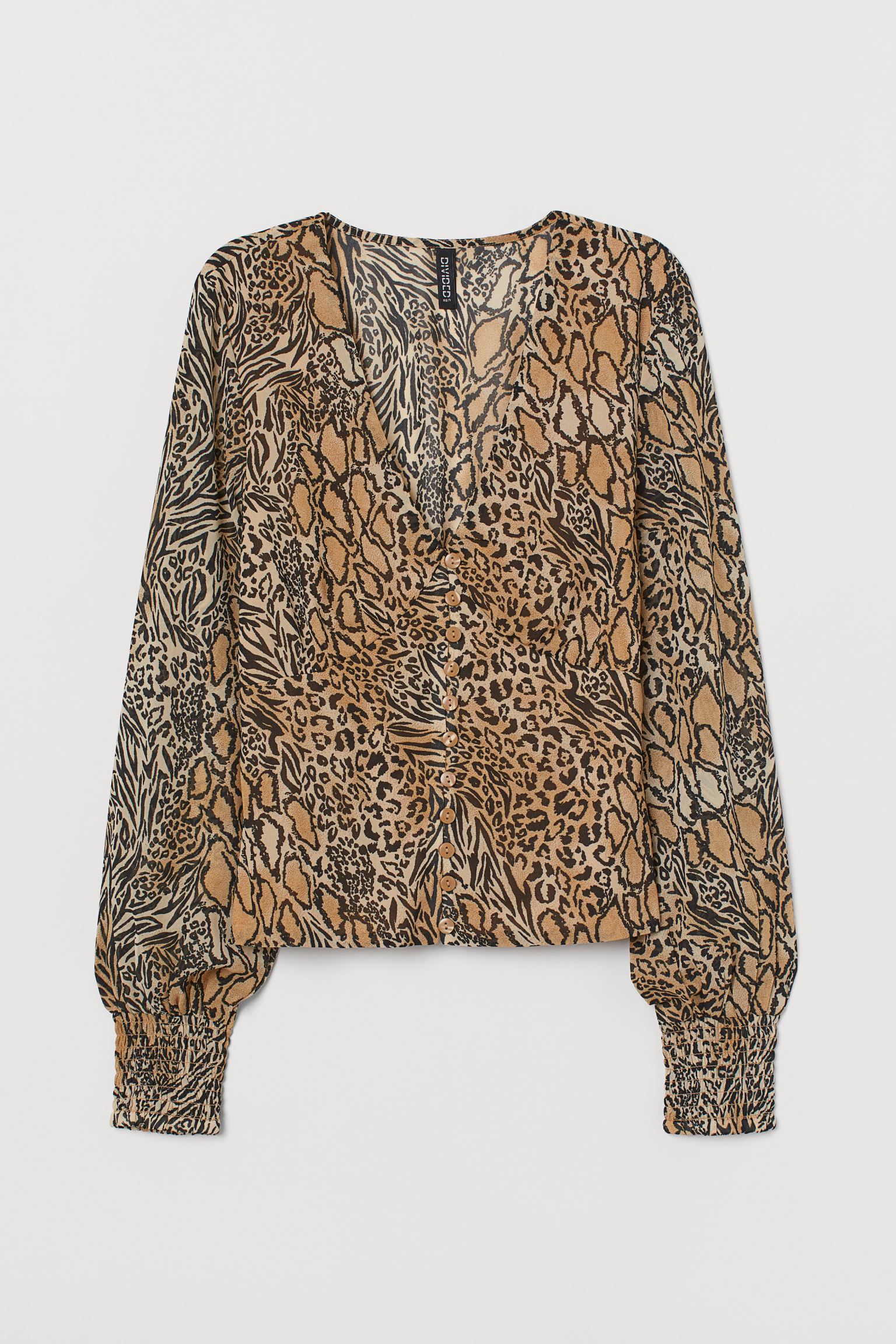 

Блуза H&M  бежево черный 17068109080, Блуза H&M 36 бежево черный 17068109080