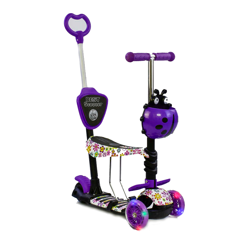 

Самокат 5в1 97240 Best Scooter, АБСТРАКЦИЯ, PU колеса, ПОДСВЕТКА КОЛЕС, в коробке
