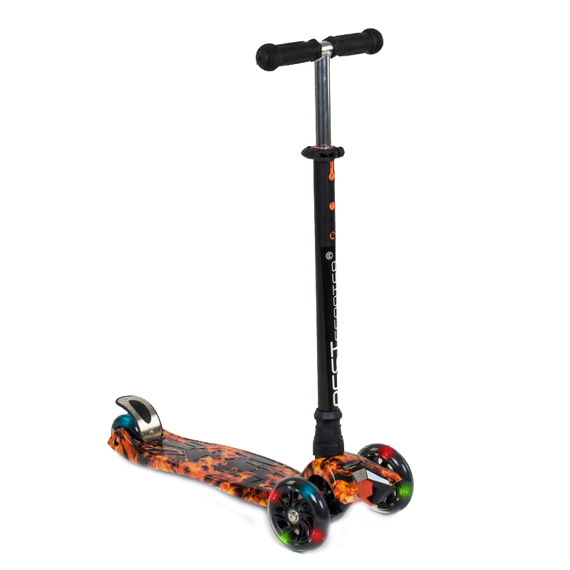 

Самокат А 24661 /779-1310 MAXI "Best Scooter" пластмассовый, 4 колеса PU, СВЕТ, трубка руля алюминиевая, d=12см, в коробке