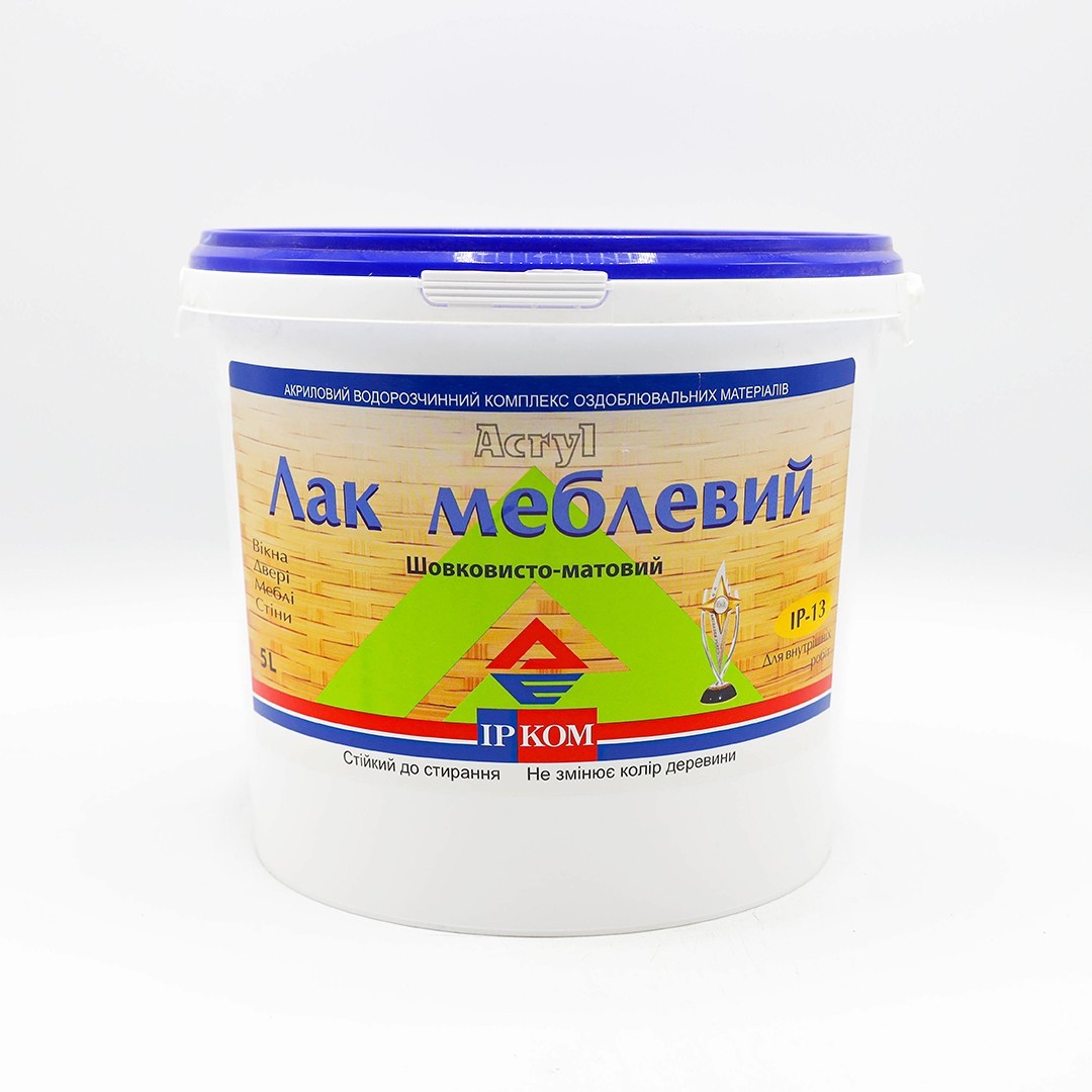 

Лак мебельный Ирком Ир 13 шелковисто-матовый 5 л