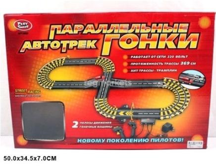 

Трек р/у, RUS PLAY SMART "Параллельные гонки" с машинками, от сети (0810)