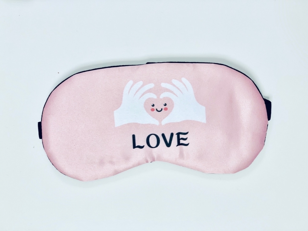 

Маска для сна Kronos Love нежно розовый