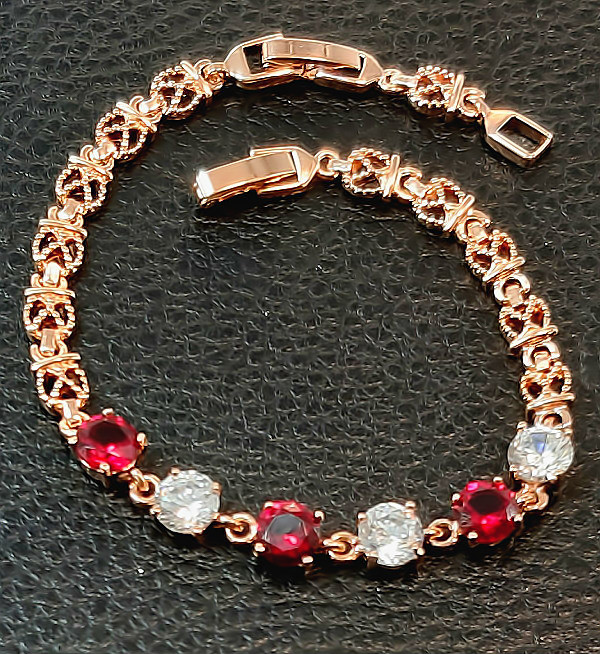 

Браслет Xuping с цирконами Медицинское золото Позолота РО хбж-072