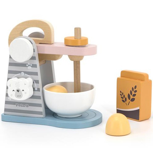 

Игрушечный миксер Viga Toys PolarB из дерева серый