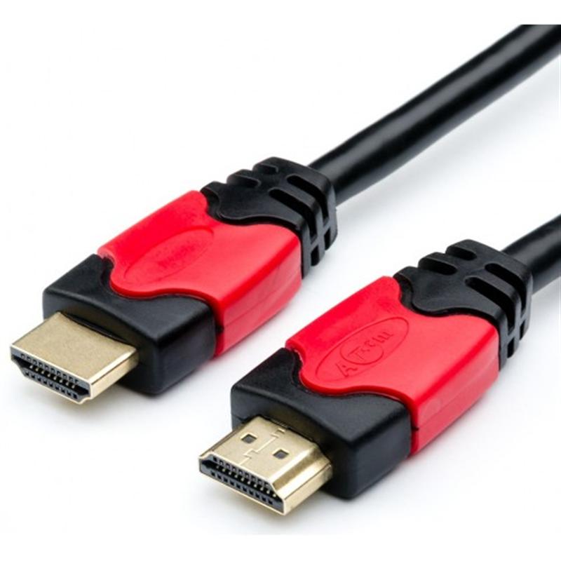 

Кабель Atcom HDMI-HDMI, 20м Red/Gold connector 2 ferrite core polybag