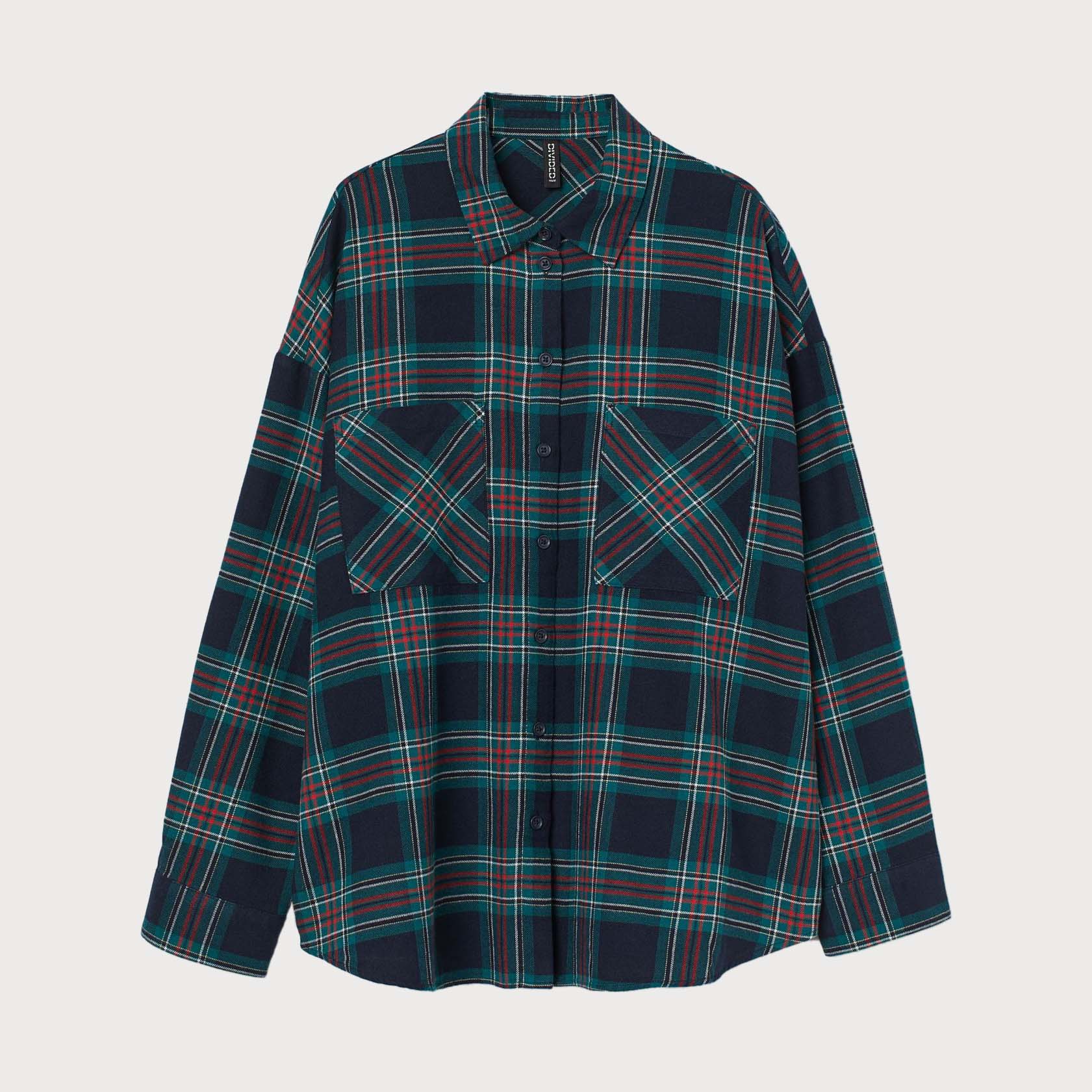 

Рубашка H&M 8863502sdm L Синяя с зеленым