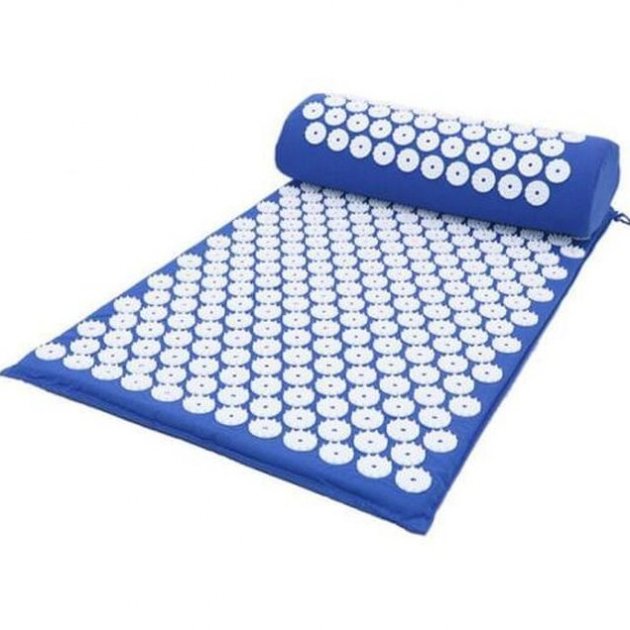 

Коврик массажно-акупунктурный Acupressure Mat and Pillow Set с подушкой Синий (D-2019090624)