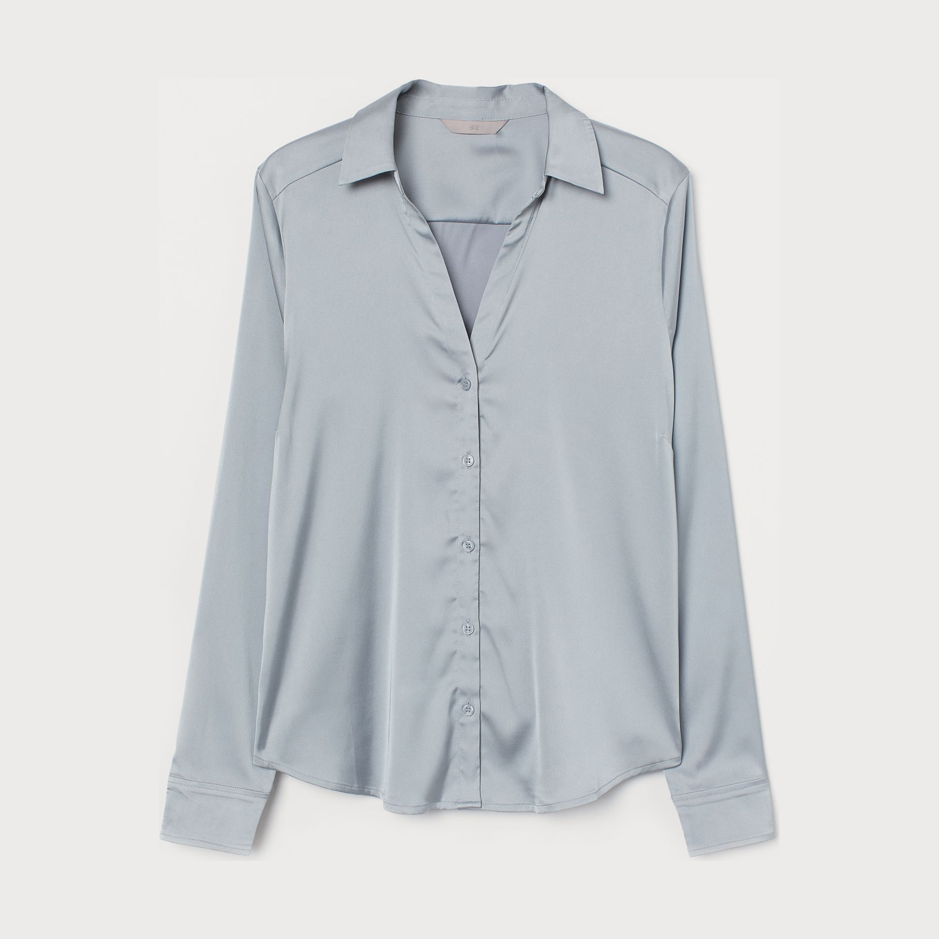 

Блузка H&M 7628462dm 36 Серая с голубым