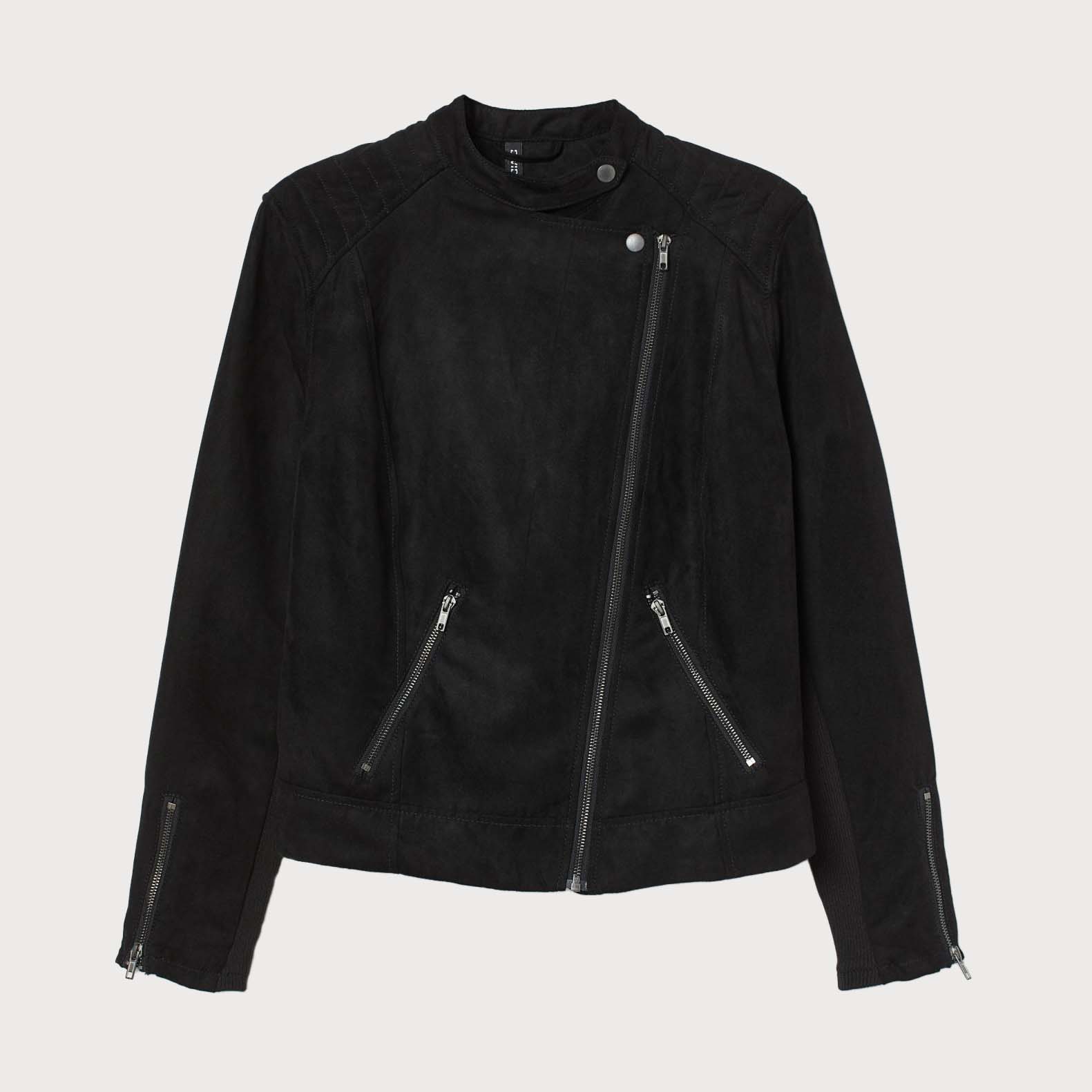 

Куртка из искусственной замши H&M 8535591sm  Черная, Куртка из искусственной замши H&M 8535591sm XL Черная