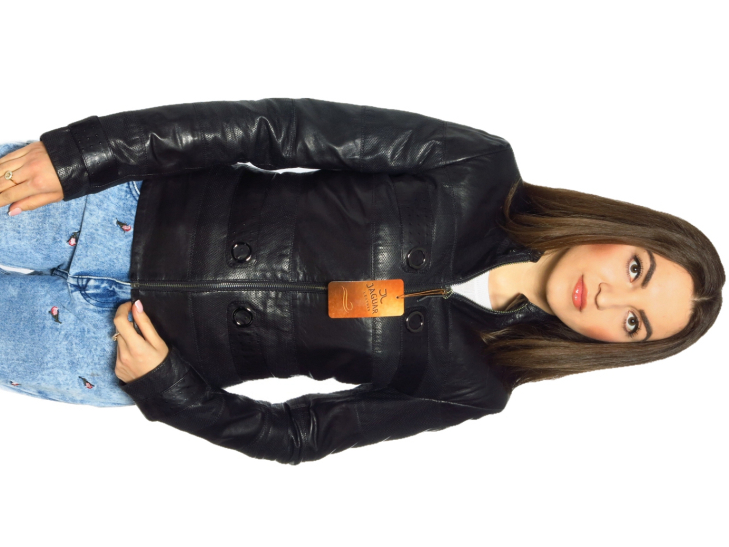 

Женская кожаная куртка Jaguar leather FEM1489 S Черный