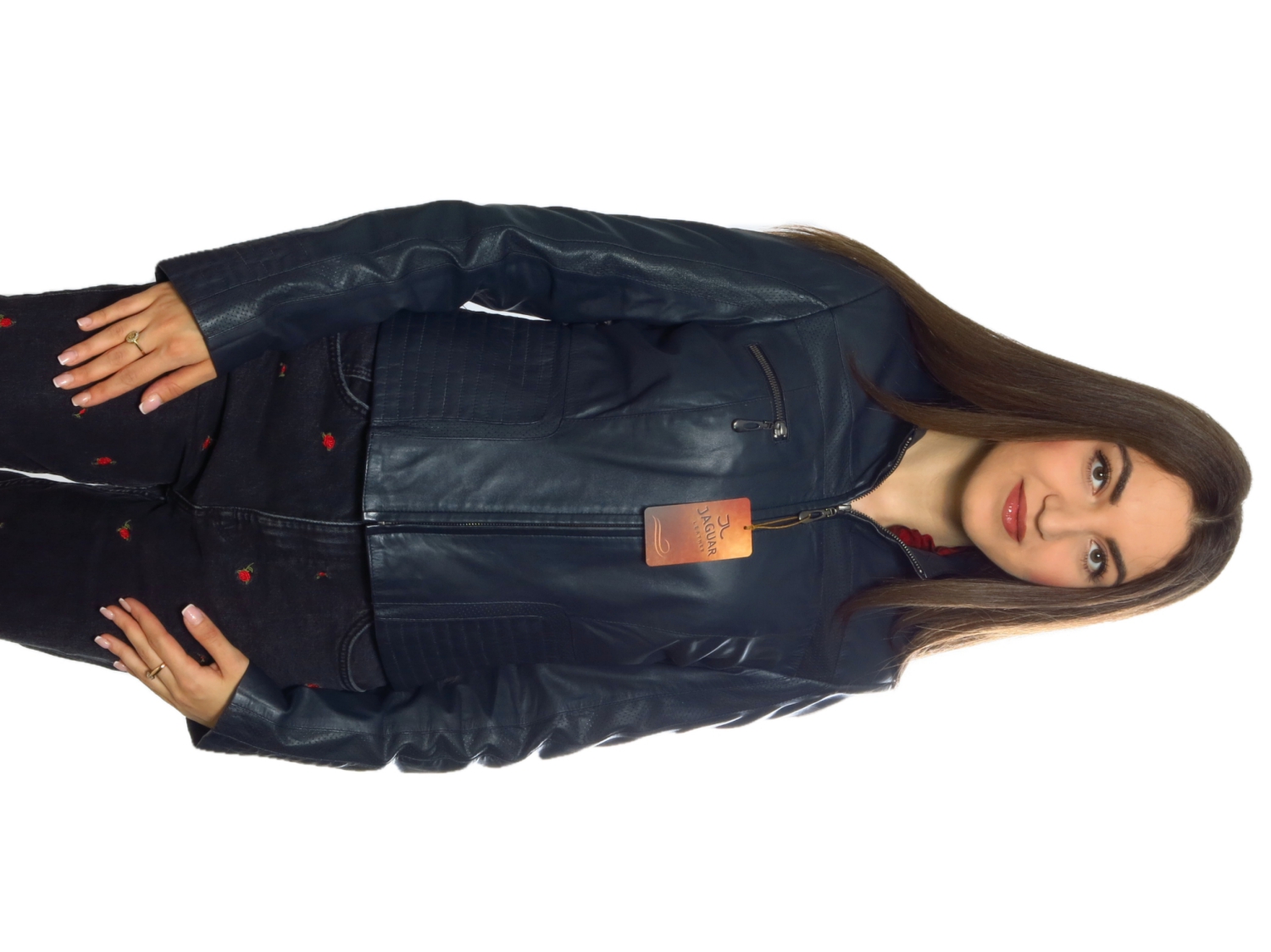 

Женская кожаная куртка Jaguar leather PL6089b L Синий