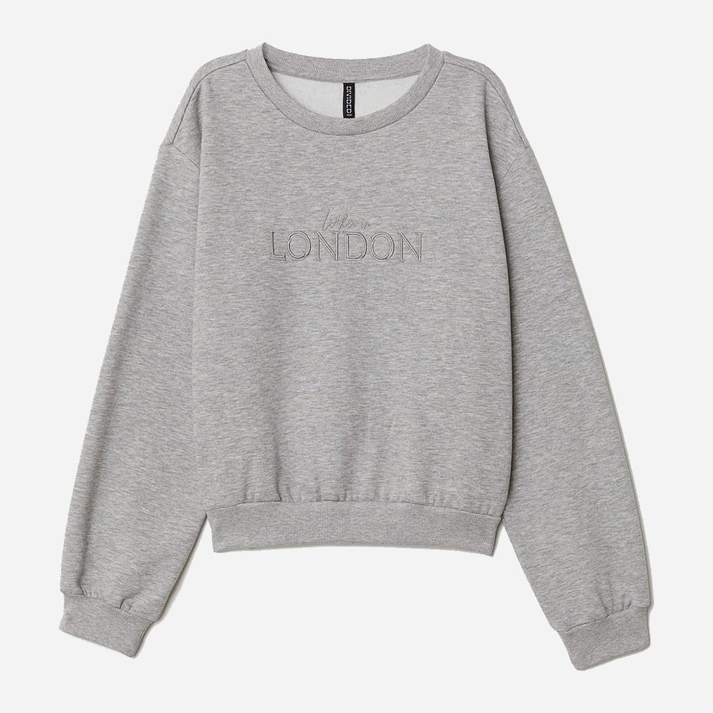

Свитшот H&M 0657497_london_01 M Серый