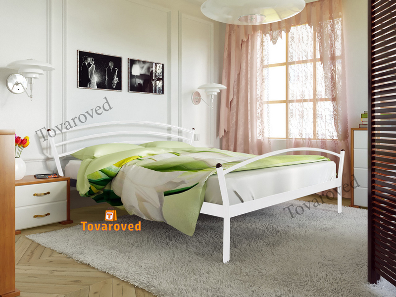 

Кровать полуторная металлическая 120х190 Метакам Марко-2 Белый