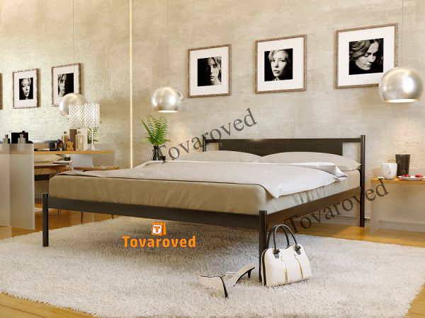 

Кровать двуспальная металлическая 180х190 Метакам Флай New-1 Коричневый