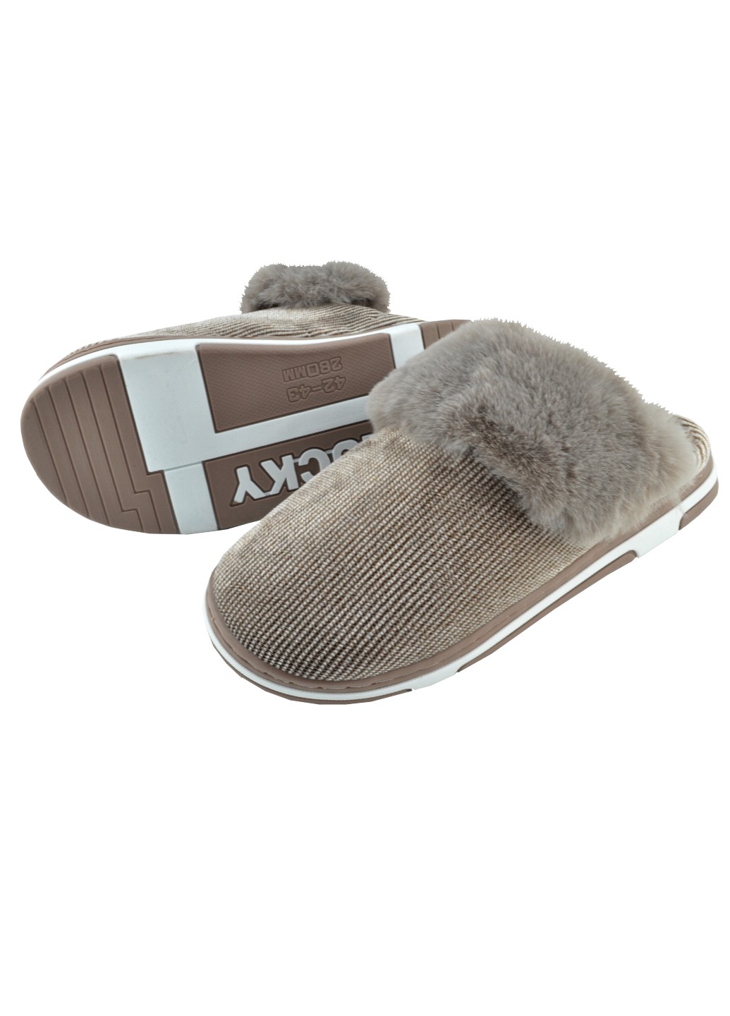 

Тапочки домашние Luvete Лювете модель 54 унисекс коричневый размер 42-43 (54-4243)