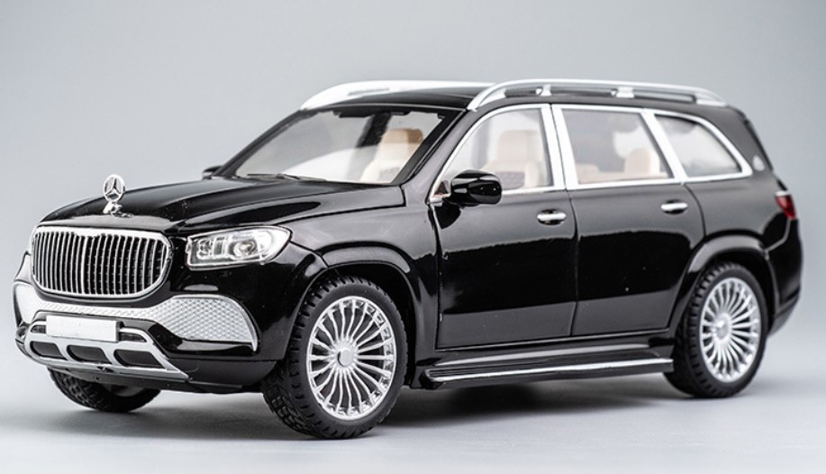 

Модель автомобиля Maybach GLS600 1:24 рычажный механизм рулевого колеса черный