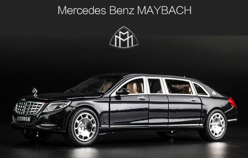

Модель автомобиля Mercedes-Benz Maybach s600 1:24 детская игрушечная машина черного цвета