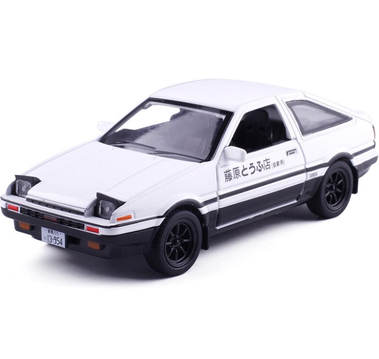 

Модель автомобиля из сплава Jianyuan Toyota AE86 белая машина с белой крышкой 1:32