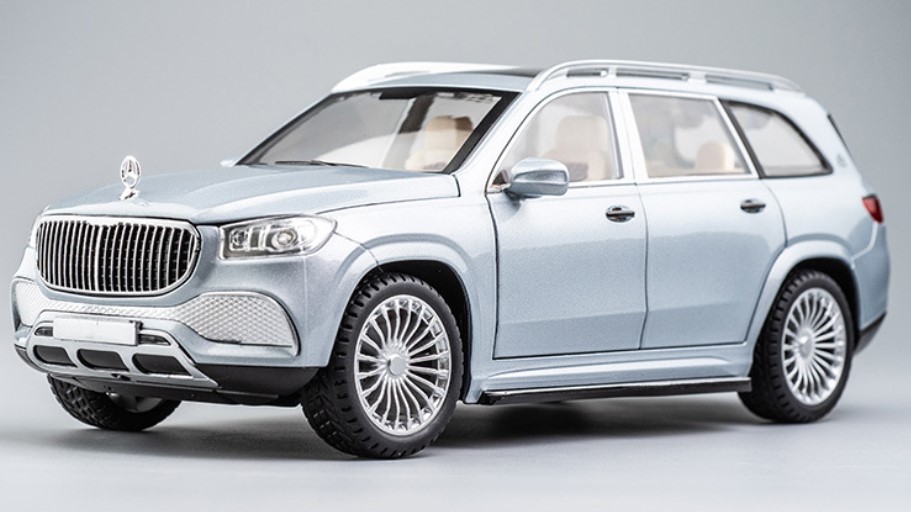 

Модель автомобиля Maybach GLS600 1:24 рычажный механизм рулевого колеса серый