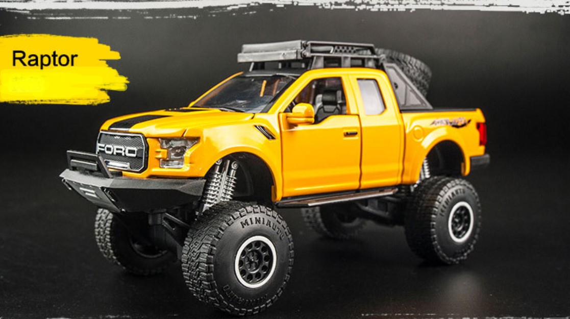 

Внедорожник Ford Raptor F150 1:32 детская игрушечная машина желтая