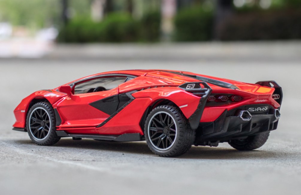 

Модель автомобиля Lamborghini SIAN Diecant alloy car 1:32 красная