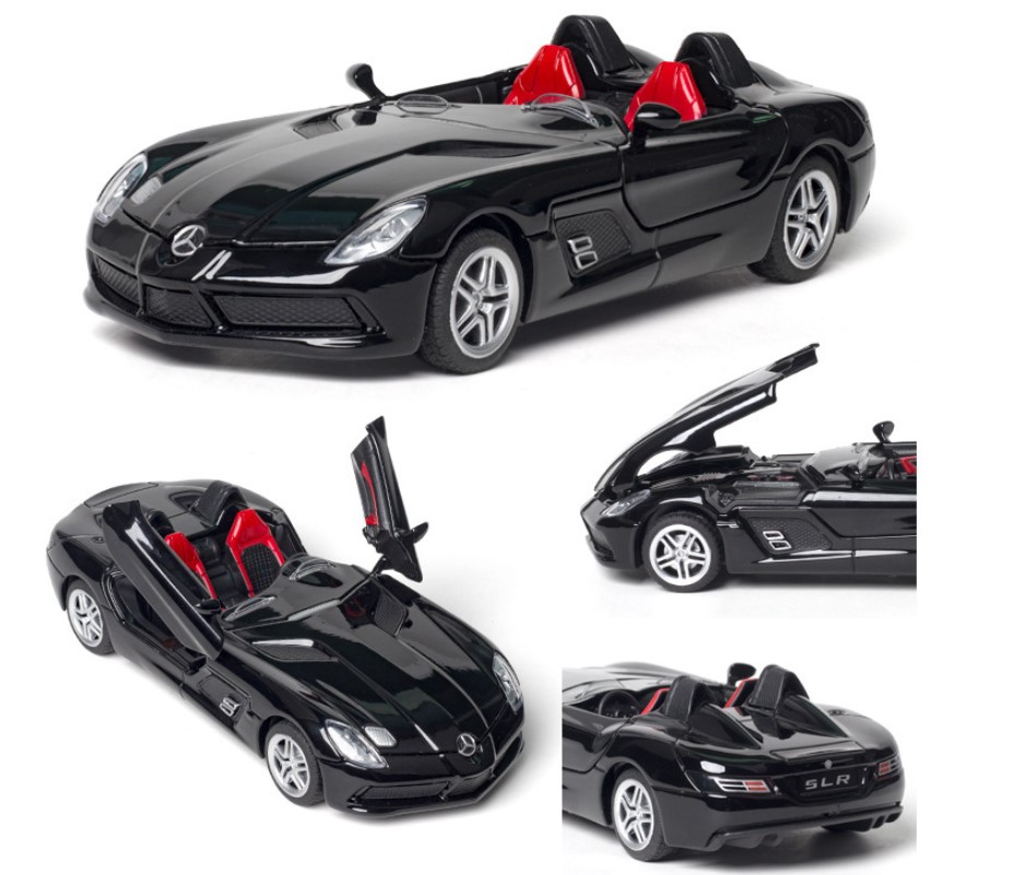 

Модель автомобиля Mercedes-Benz SLR Roadster из сплава 1:32 черный кабриолет
