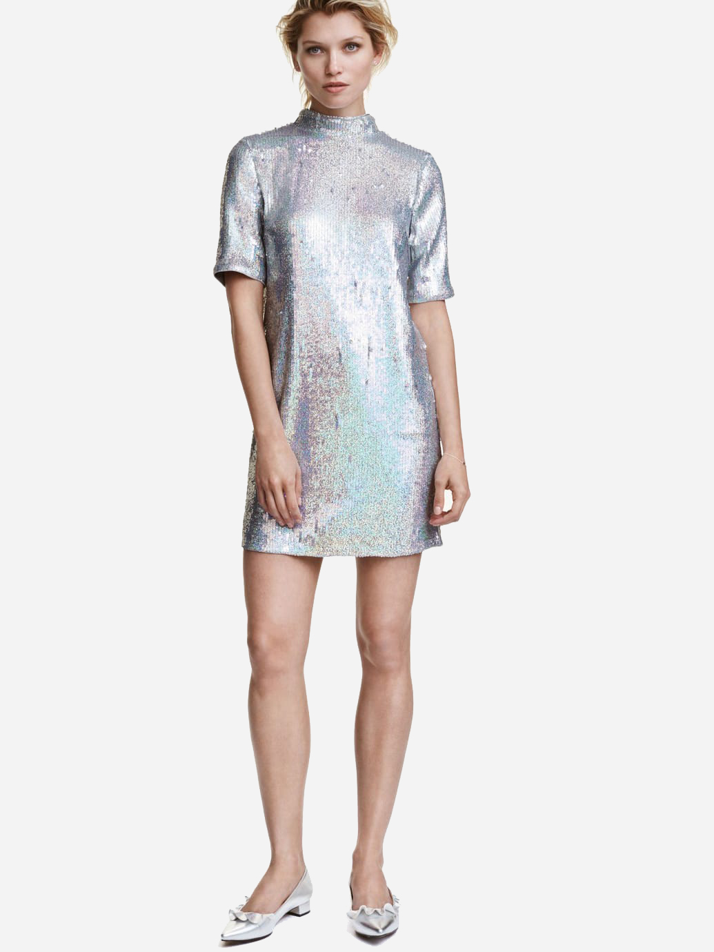 

Платье H&M 0461193_подкл.сер  Серебристое, Платье H&M 0461193_подкл.сер 46 Серебристое