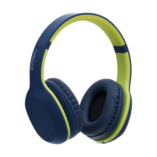 

Полноразмерные беспроводные Bluetooth наушники с микрофоном Celebrat A18 - Синий/салатовый