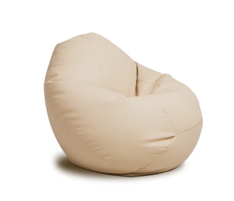 

Бескаркасное кресло мешок-груша ортопедическое Pu-кожа 90*75 см Ivory