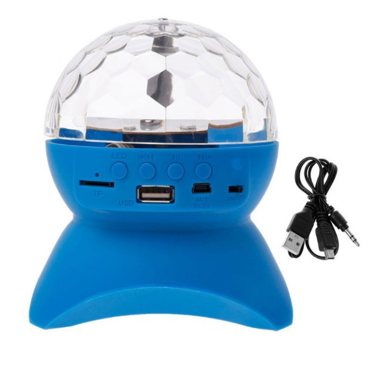 

Диско-шар на аккумуляторе Charging crystal magic ball Bluetooth L-740 синий
