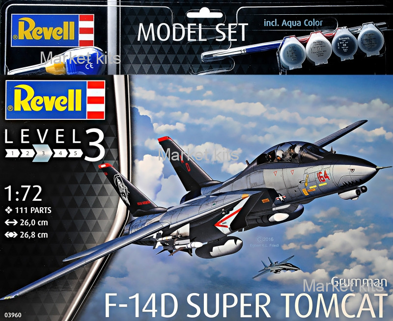 

Подарочный набор c моделью самолета F-14D Super Tomcat 1:72 Revell (RVL-63960)