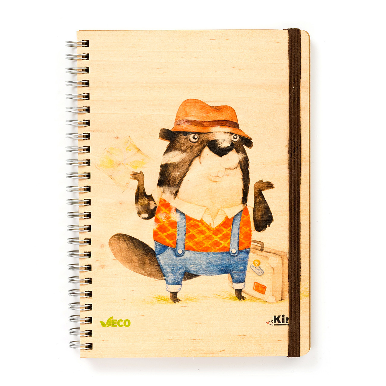 

Эко Скетчбук KIRI sketch в точку А5 "Бобер", деревянный на пружине