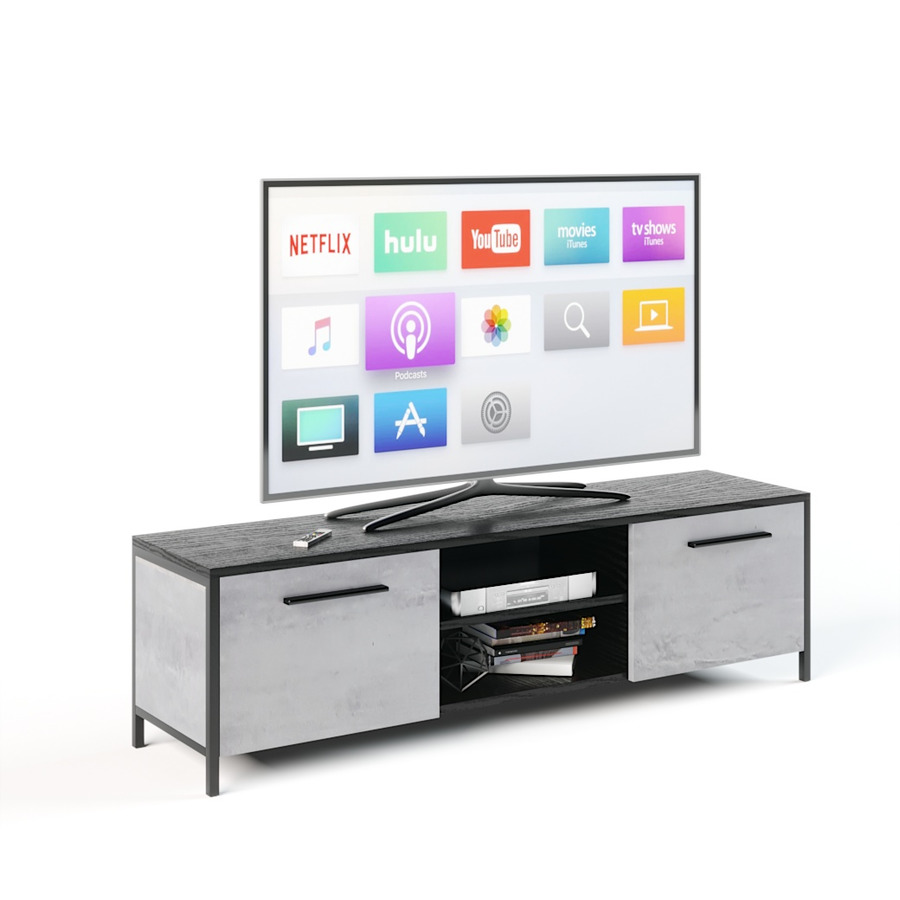 

Тумба под телевизор Fenster UNTV 02B 42,5×155×36,5 Урбан/Чёрный
