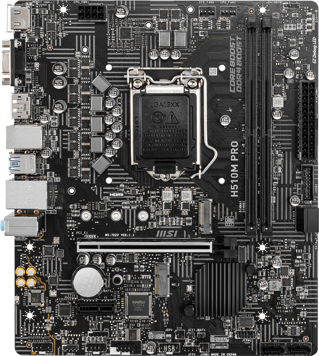 

Материнская плата MSI H510M Pro (s1200, Intel H510, PCI-Ex16)
