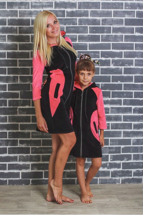 

Fashions • Женский халат Louisville Fashions 52-54 коралл (01300-ве)