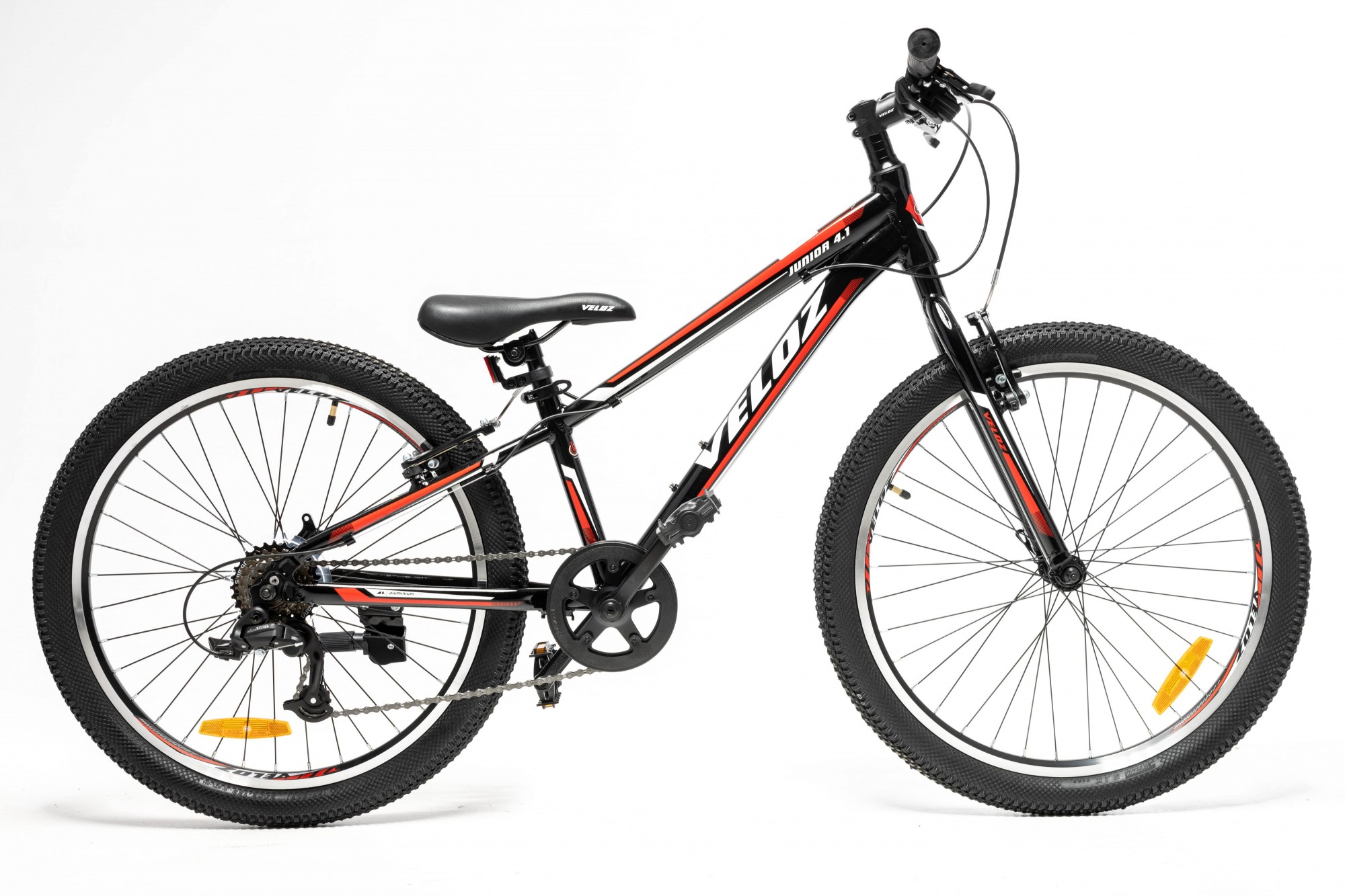 

Велосипед Veloz Junior 4.1 24” 11" 2021 черно-красный