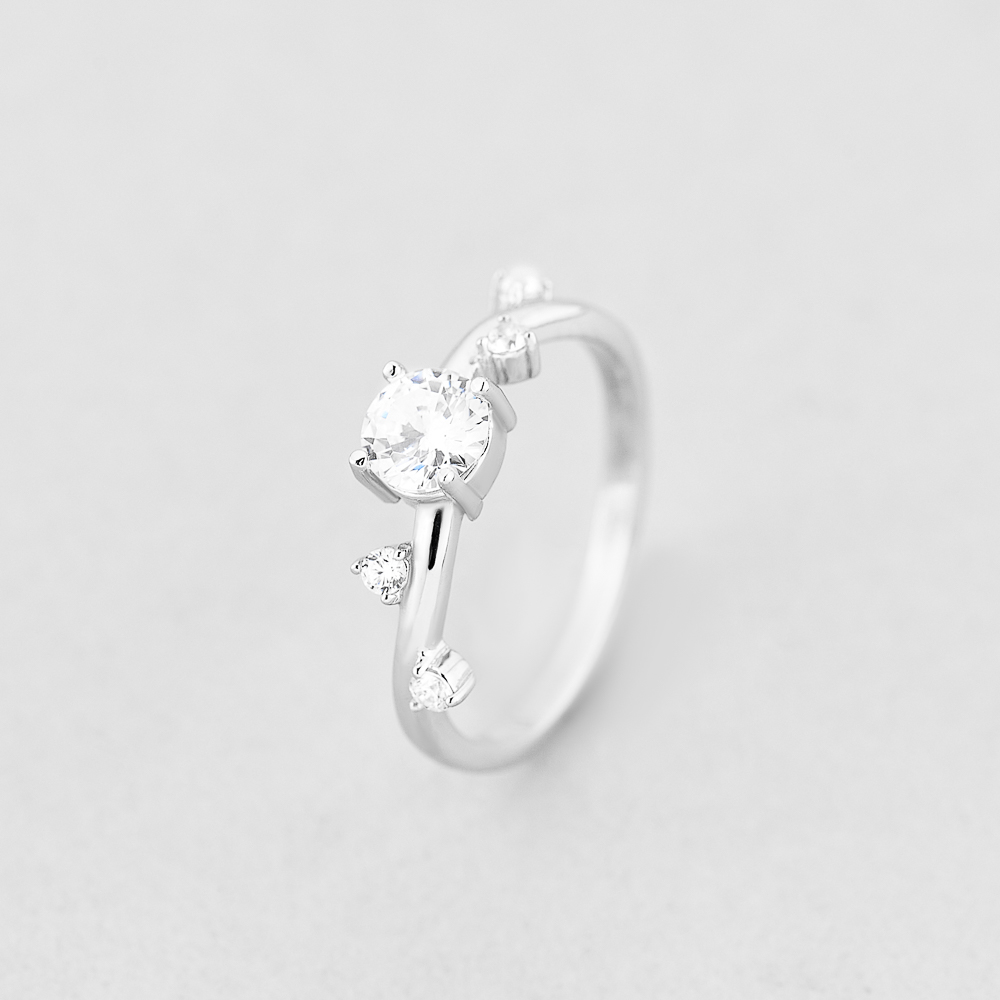 

Серебряное кольцо Minimal 11001р-17