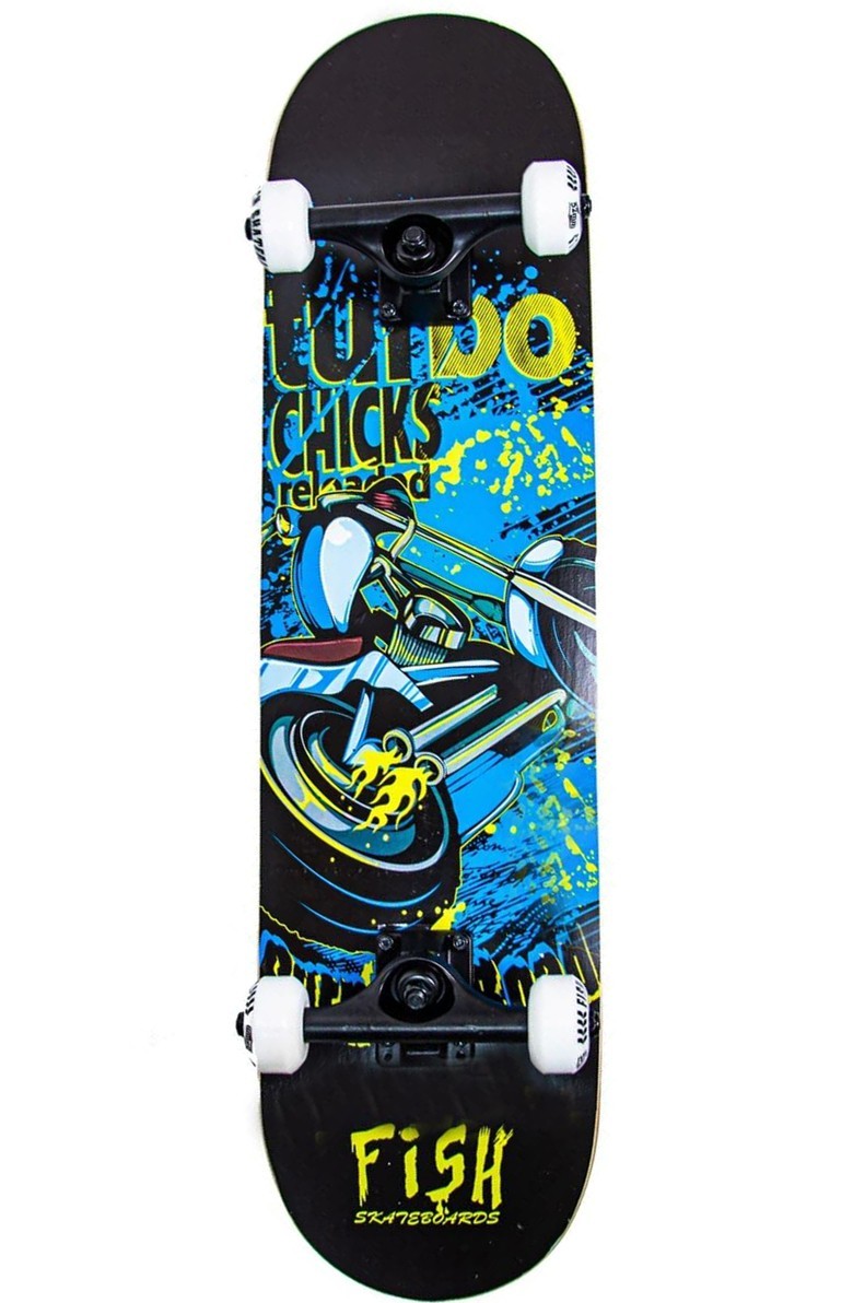

Скейтборд Fish Skateboard канадский клен 31in Черный