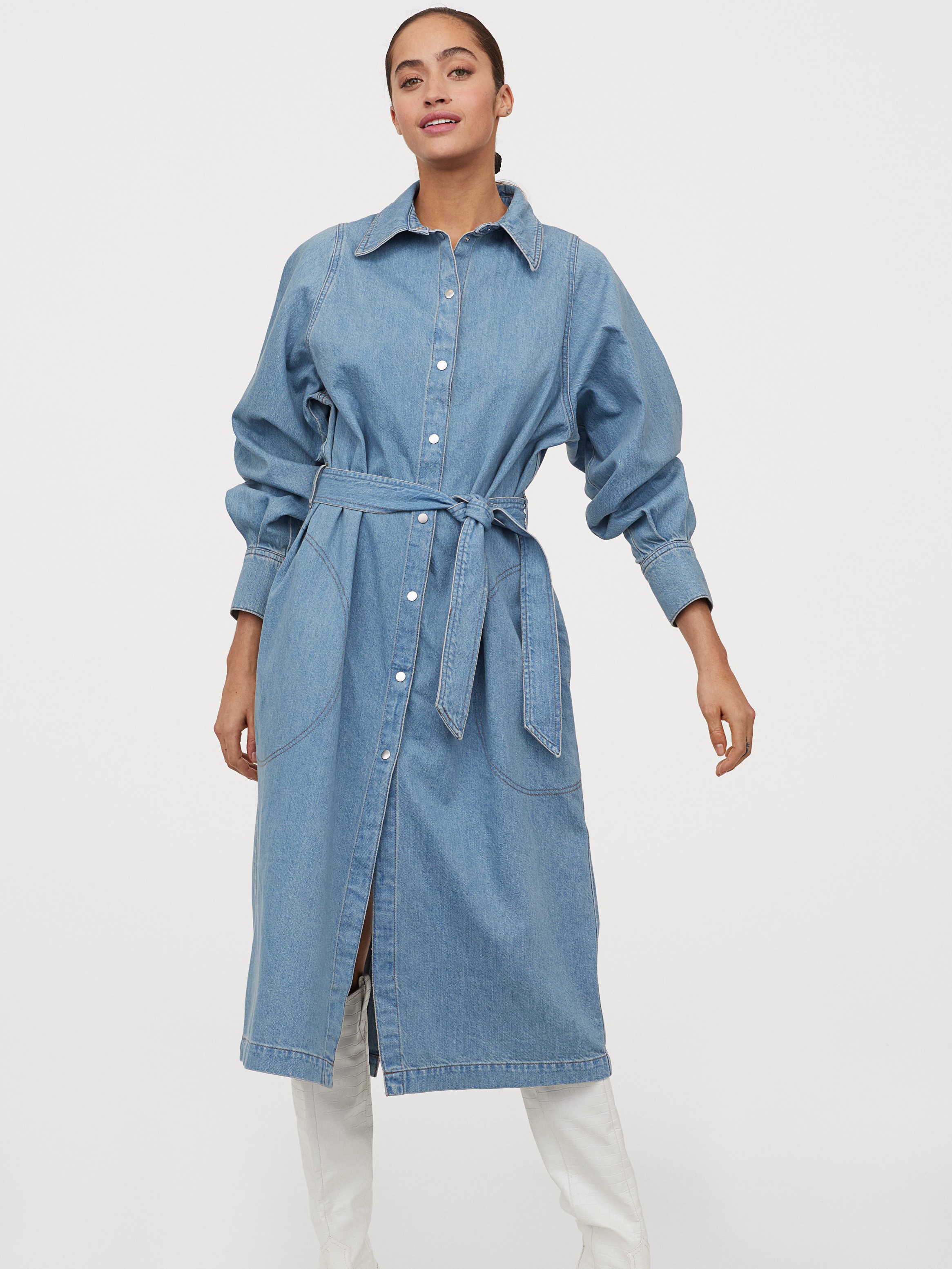 

Платье джинсовое H&M 0858376-1 XS Голубое (СА2000001851746)