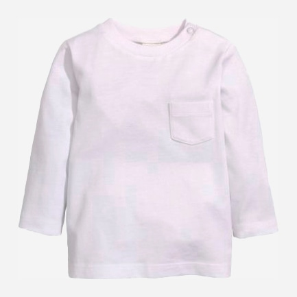 

Футболка с длинным рукавом H&M 060318951 56 см Белая