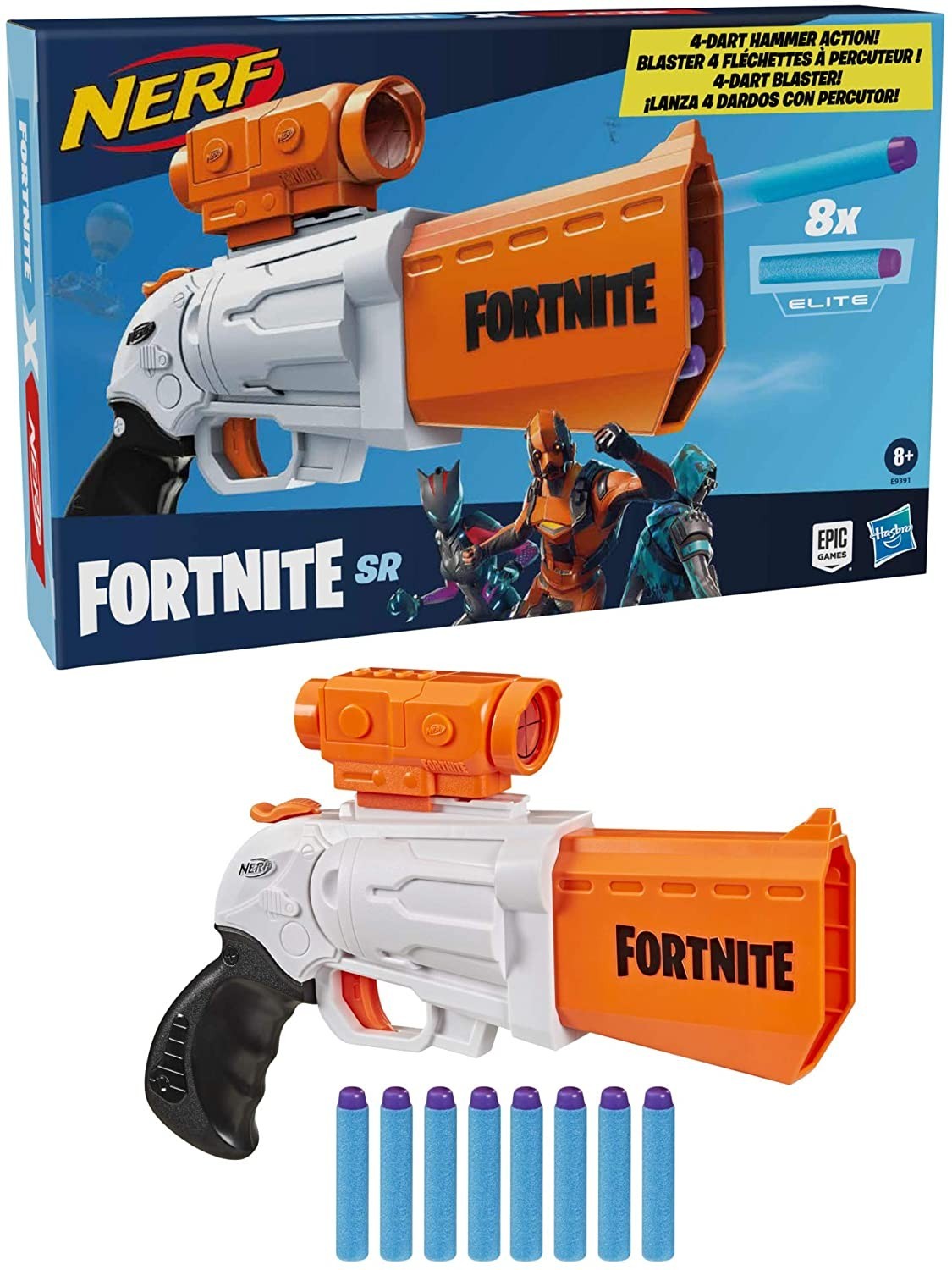 

Бластер NERF Fortnite SR Blaster Фортнайт (E9391)